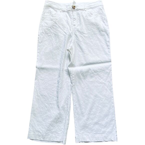 ADY P Pants Womens Size 8 Linen Blend Boho Wide Leg - Picture 1 of 11